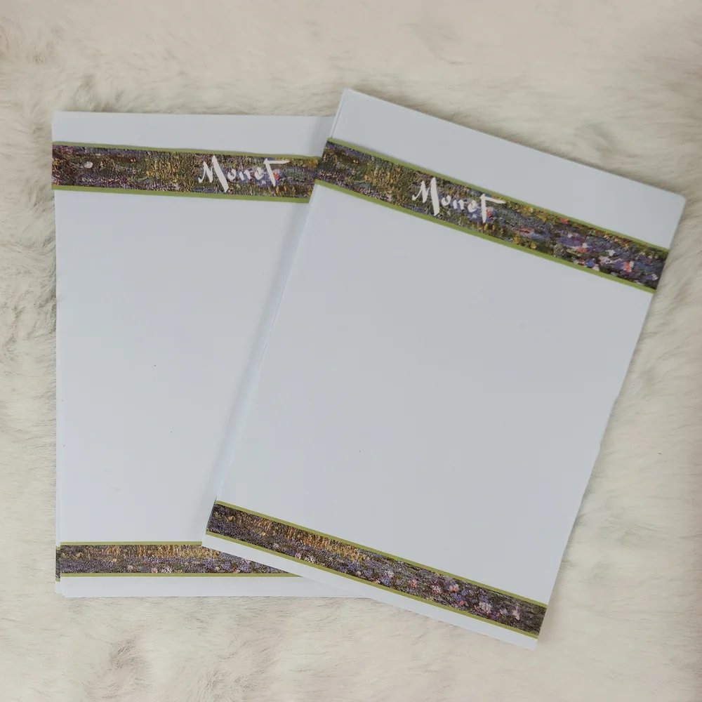 The Monet Desk Set, 20 Monet Cards, Stationery, envelopes & pen, ENGLAND, '98